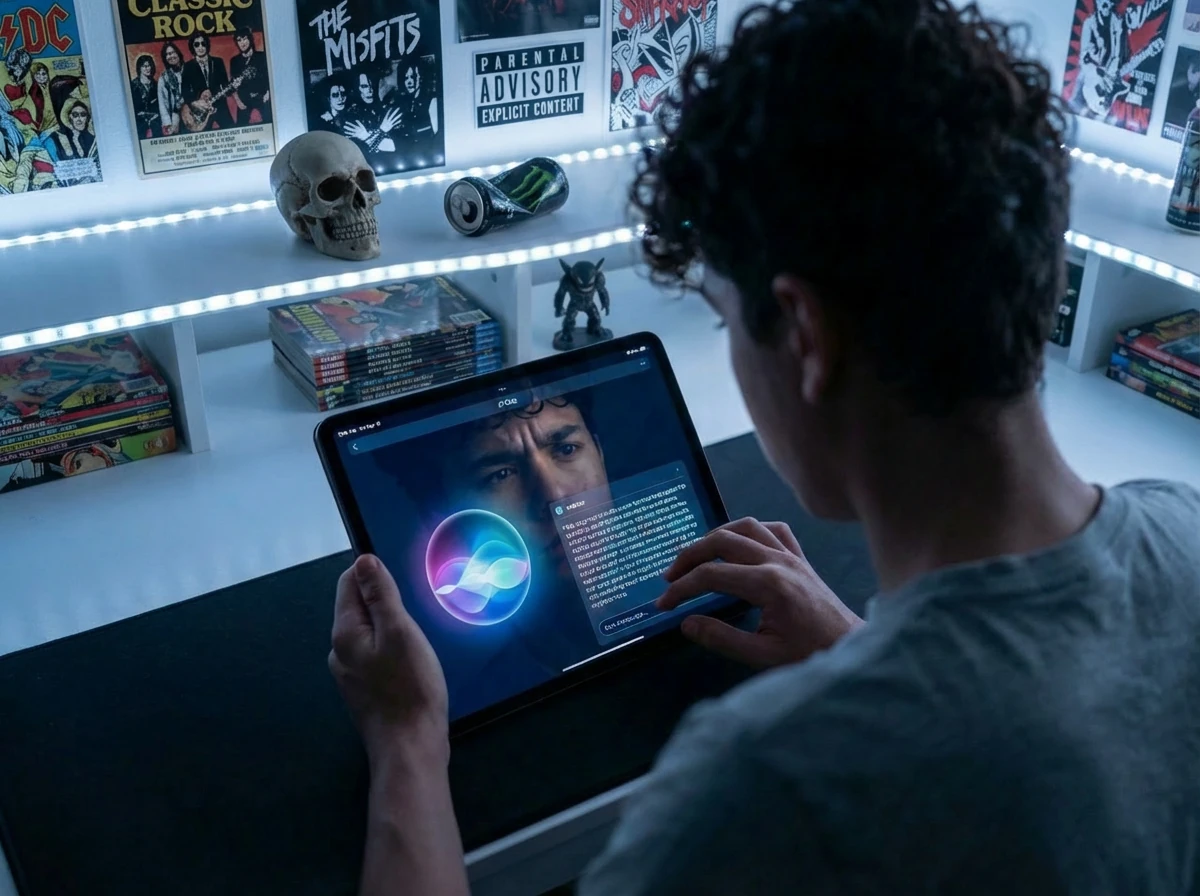 adolescente influenciado por la IA